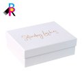 lashes paper storage box with rose gold logo hot stamping